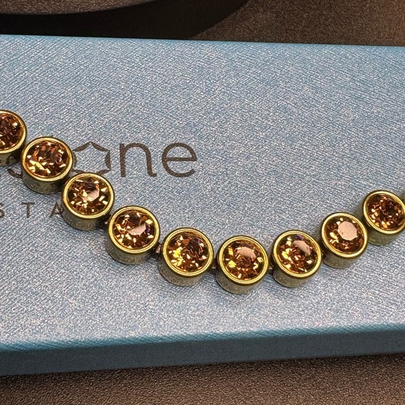 Touchstone Crystal, a Swarovski Crystal company, Golden Treasures Ice Bracelet - Picture 3 of 4